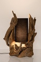 Lampada tavolo bion nero 45x35x70h in legno