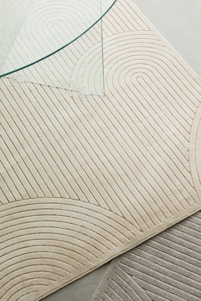Tappeto beige 160x230 in tessuto