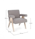 Poltrona faiza tortora 57.5x80x83