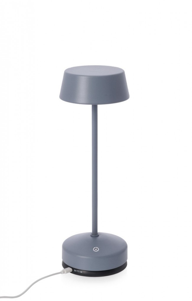 Lampada tavolo led blu D.11 x 33h in metallo