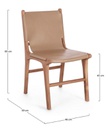 2x Sedia in pelle 46x59x85h cm