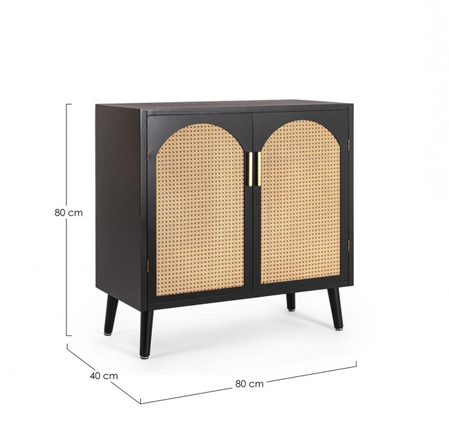 Credenza Josine Nero 80x40x80 in legno