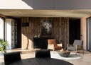 Lampada da terra kleta nero D.55x120h in legno