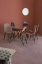 4x Sedia in velluto tortora 52,5x42,5x90