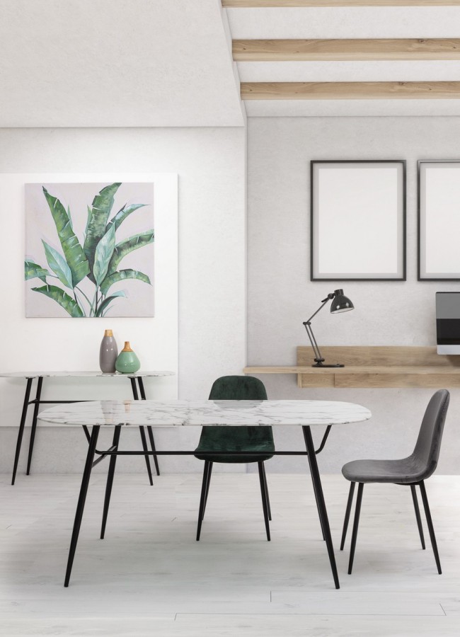4x Sedia in velluto grigio scuro 52,5x42,5x90
