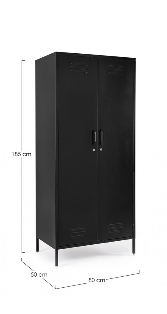 Armadio 50x80x185h nero in acciaio
