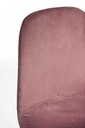 4x Sedia in velluto rosa 52,5x42,5x90