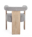 Sedia boucle naturale/grigio 70x60x71