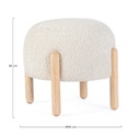 Sgabello Dayla D.45 x 38h in bouclé