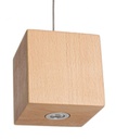 2x Lampadario LED in legno 9x9x10.5h