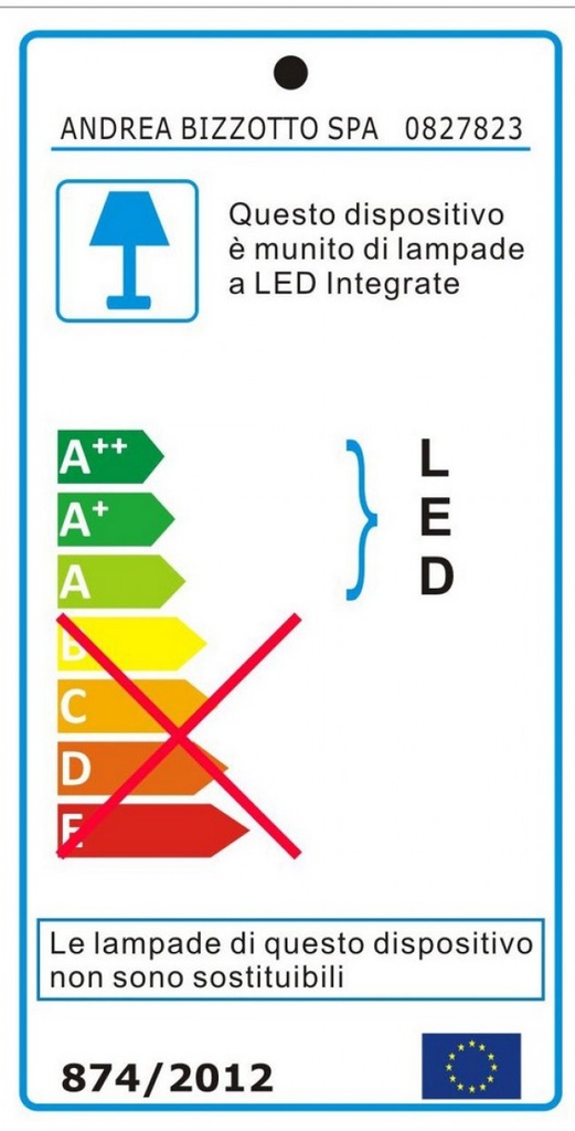 2x Lampadario LED legno D.9x10.5h