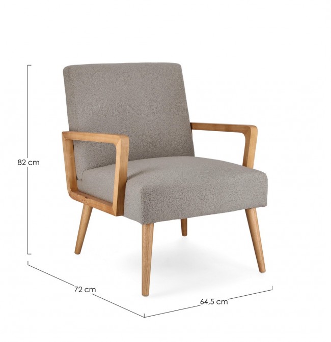 Poltrona Veriana 64.5x72x82 cm in tessuto