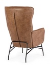 Poltrona marrone ecopelle 70x84x109