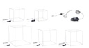 Cubo microled 55x55x55h, 45x45x45h, 35x35x35h, 30x30x30h, 25x25x25h in plastica