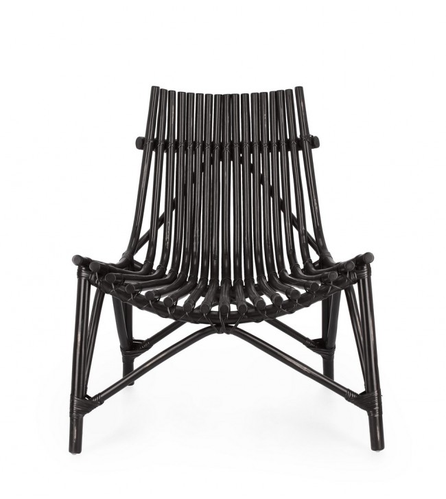 2x Sedia lounge nera 77x80x84h 37.5h1