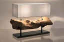 Lampada tavolo Kleta bianco 75x25x55h