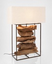 Lampada tavolo Kubi bianco 54x20x76h