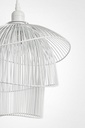 2x Lampadario bianco h26 30x29x26 cm in legno