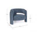 Poltrona Aisha blu 94x88x73 cm