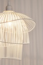 2x Lampadario bianco h26 30x29x26 cm in legno