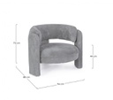 Poltrona Aisha grigio 94x88x73 cm