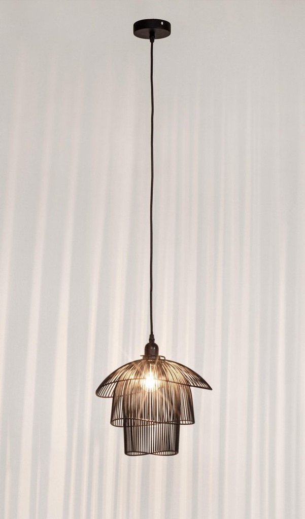 2x Lampadario ciad nero 30x29x26h in legno