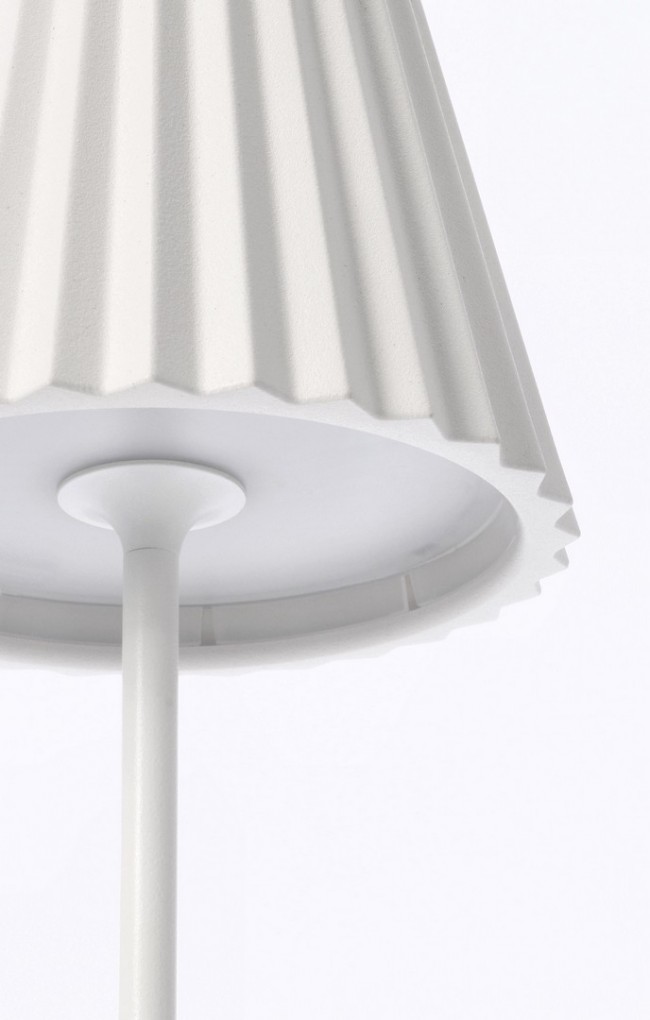 Lampada tavolo led bianca D.12,5 x 36h in metallo