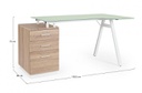 Scrivania Charlie angolo 150.5x80x75 cm