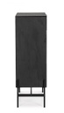 Cassettiera nera e naturale 64x40x115,5