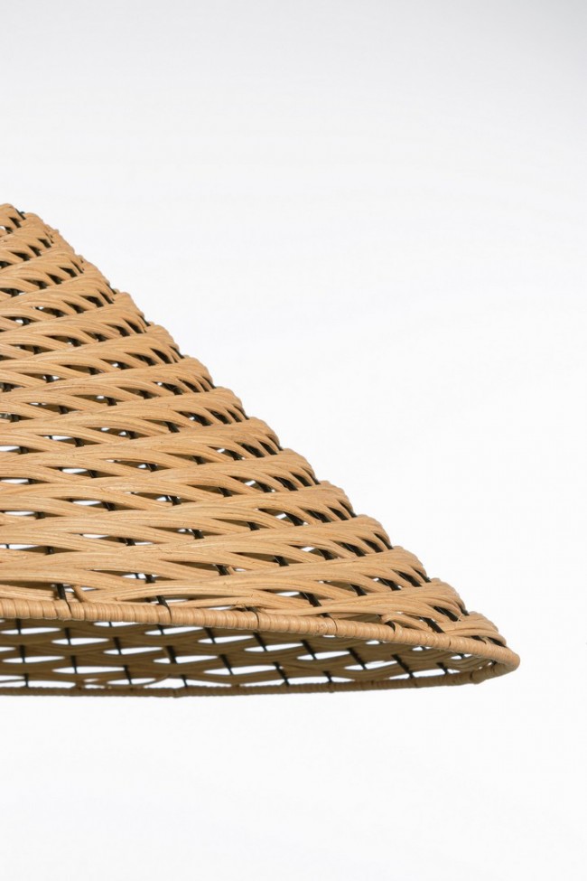 2x Lampadario gabon marrone D.50x20h in fibre naturali