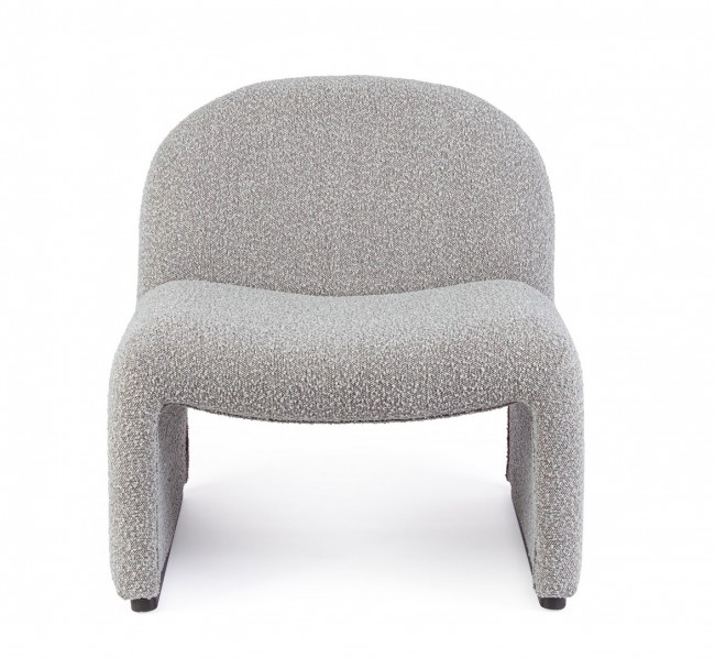 Poltrona grigia bouclé 71x69x72.5h