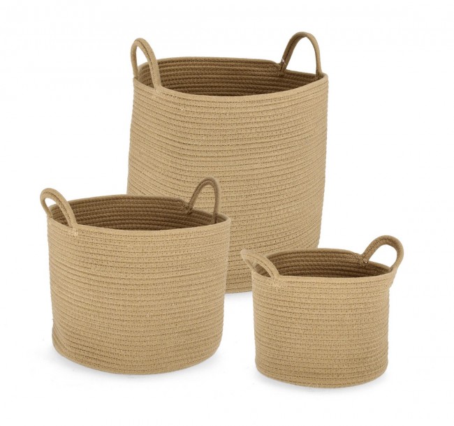 2x Cesta naturale D.28x21h, D.36x28h, D.40x39h