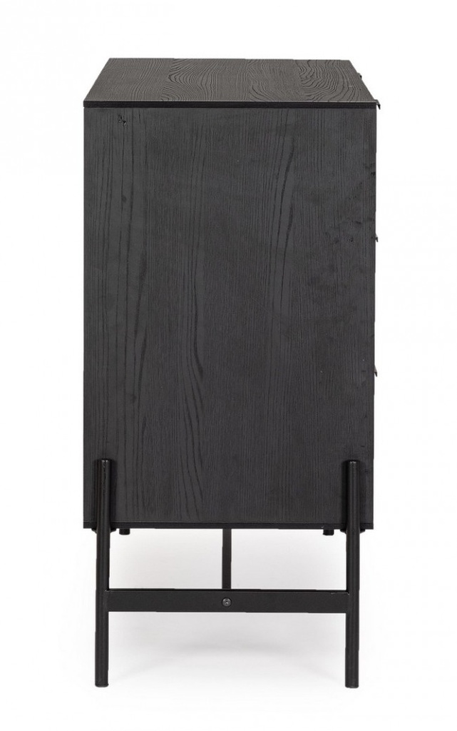 Cassettiera nera e naturale 104x40x81,5