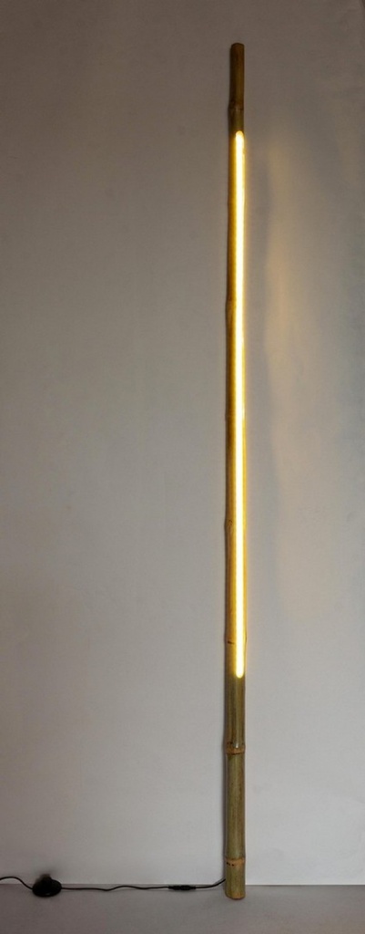 2x Lampada da terra tubo bamboo 200x4.5x4.5h