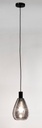 Lampadario 1 luce fumé-nero D.18,5x130h