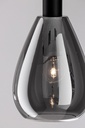 Lampadario 1 luce fumé-nero D.18,5x130h