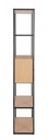 Libreria nera e naturale 84,5x35x200 cm