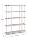 Libreria in acciaio 120x32x164 cm