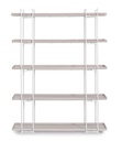 Libreria in acciaio 120x32x164 cm