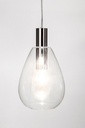 Lampadario 1 luce trasparente argento D.18,5x130h