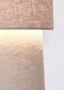 2x Lampada tavolo crema D.18x58h in tessuto