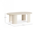 Tavolino ovale in legno 130x80x45