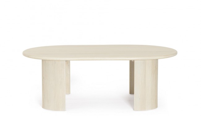 Tavolino ovale in legno 130x80x45