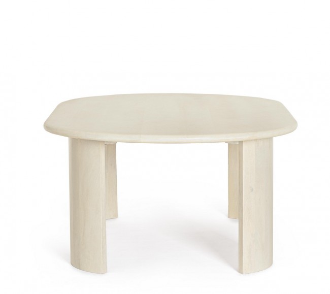 Tavolino ovale in legno 130x80x45