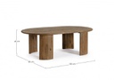 Tavolino ov brown 130x80x45 cm