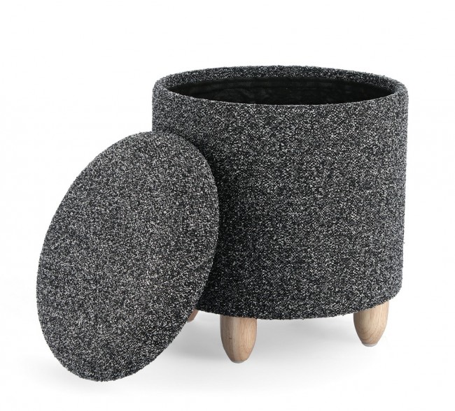 Sgabello contenitore zena nero mix D.36x39.5h