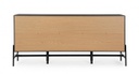 Credenza nera e naturale 164x40x75