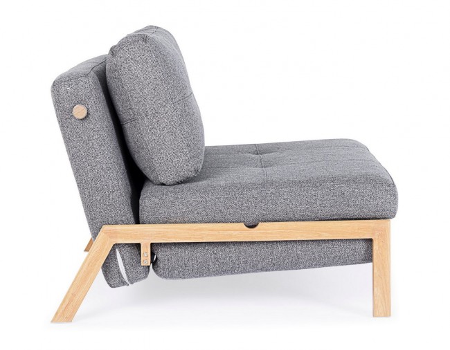 Divano letto 1p grigio 95x96x79 cm