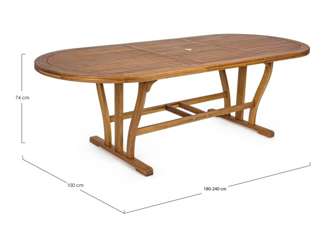 Tavolo in legno 180-240x100 cm
