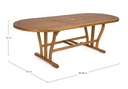 Tavolo in legno 180-240x100 cm